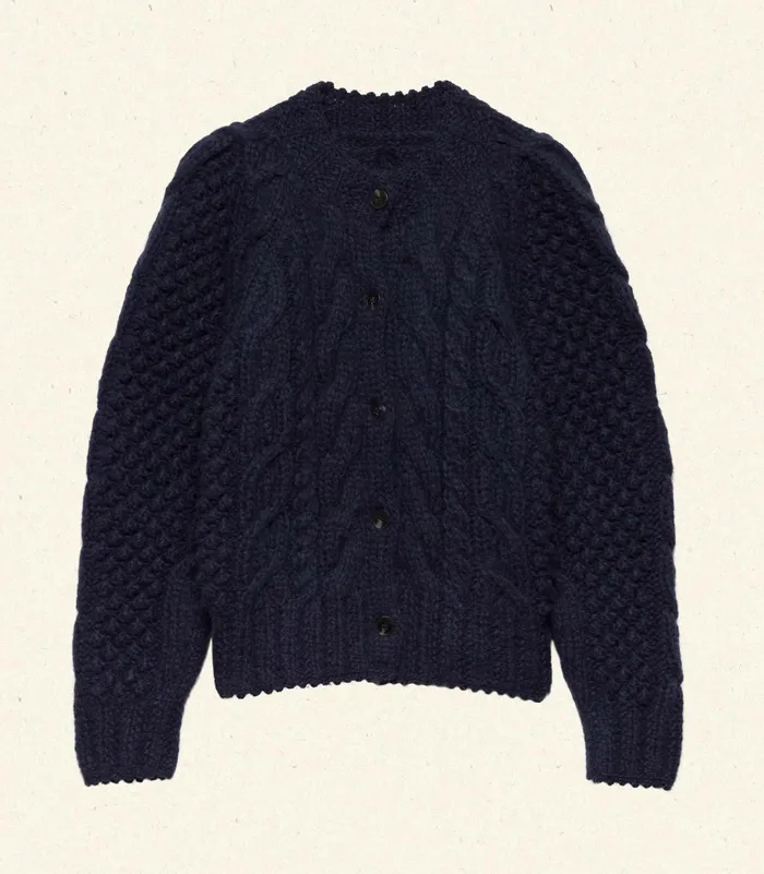DEN Knitwear Women Channel Cardigan Navy DEN Knitwear Women Channel Cardigan Navy