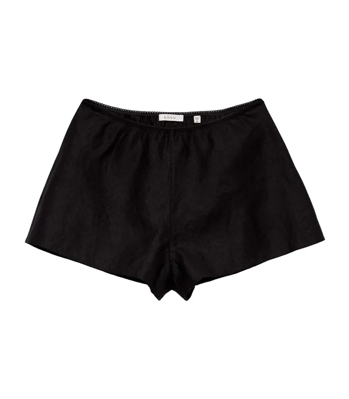 DEN Pants and Shorts Women Loren Linen Short Black DEN Pants and Shorts Women Loren Linen Short Black