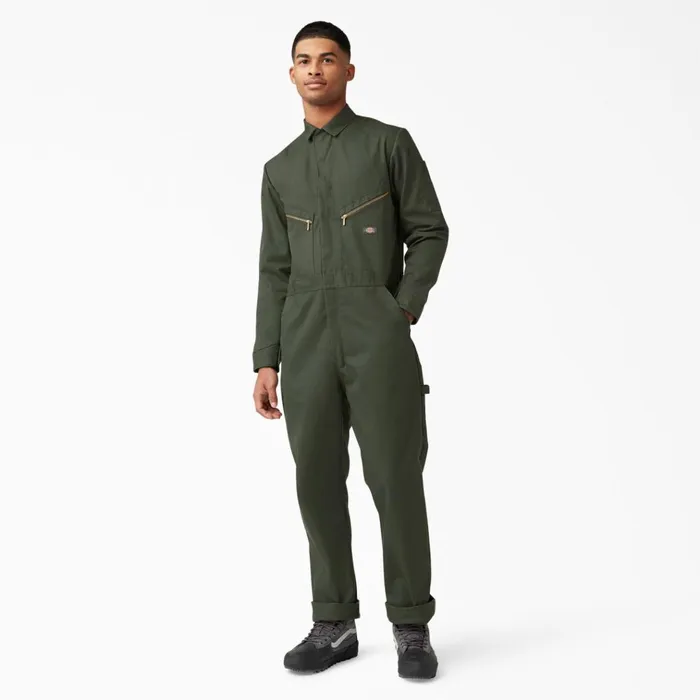 Deluxe Blended Long Sleeve Coveralls Olive Green Olive Green og Men Dickies Coveralls Deluxe Blended Long Sleeve Coveralls Olive Green Olive Green og Men Dickies Coveralls