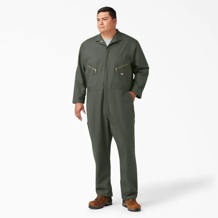 Deluxe Blended Long Sleeve Coveralls Olive Green Olive Green og Men Dickies Coveralls Deluxe Blended Long Sleeve Coveralls Olive Green Olive Green og Men Dickies Coveralls