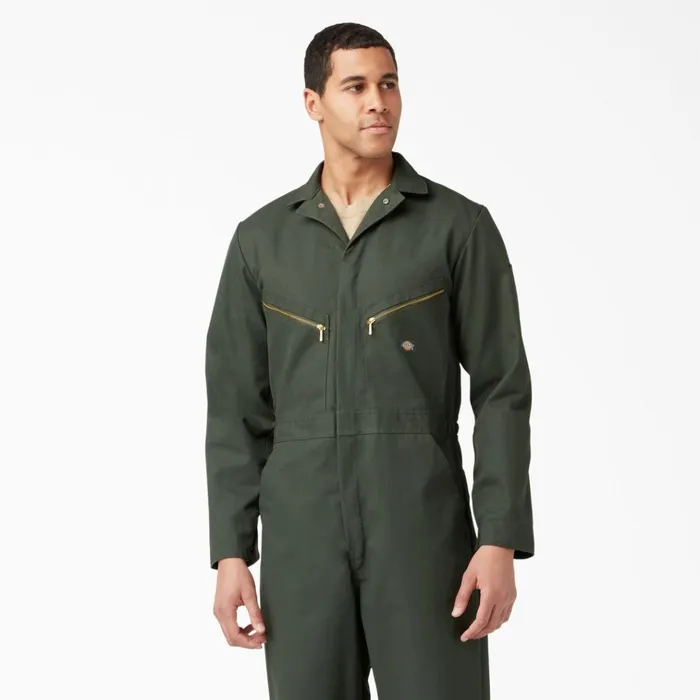 Deluxe Blended Long Sleeve Coveralls Olive Green Olive Green og Men Dickies Coveralls Deluxe Blended Long Sleeve Coveralls Olive Green Olive Green og Men Dickies Coveralls