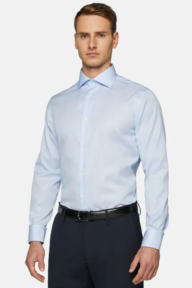 Dress Shirts Men Boggi Milano Regular Fit Sky Blue Striped Cotton Twill Shirt Light Blu Dress Shirts Men Boggi Milano Regular Fit Sky Blue Striped Cotton Twill Shirt Light Blu