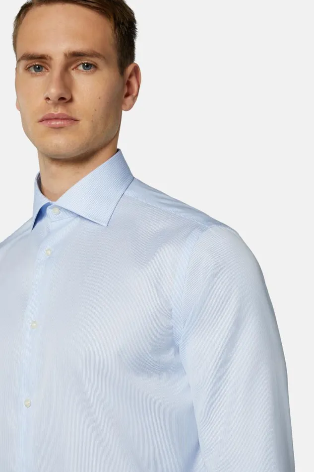 Dress Shirts Men Boggi Milano Regular Fit Sky Blue Striped Cotton Twill Shirt Light Blu Dress Shirts Men Boggi Milano Regular Fit Sky Blue Striped Cotton Twill Shirt Light Blu