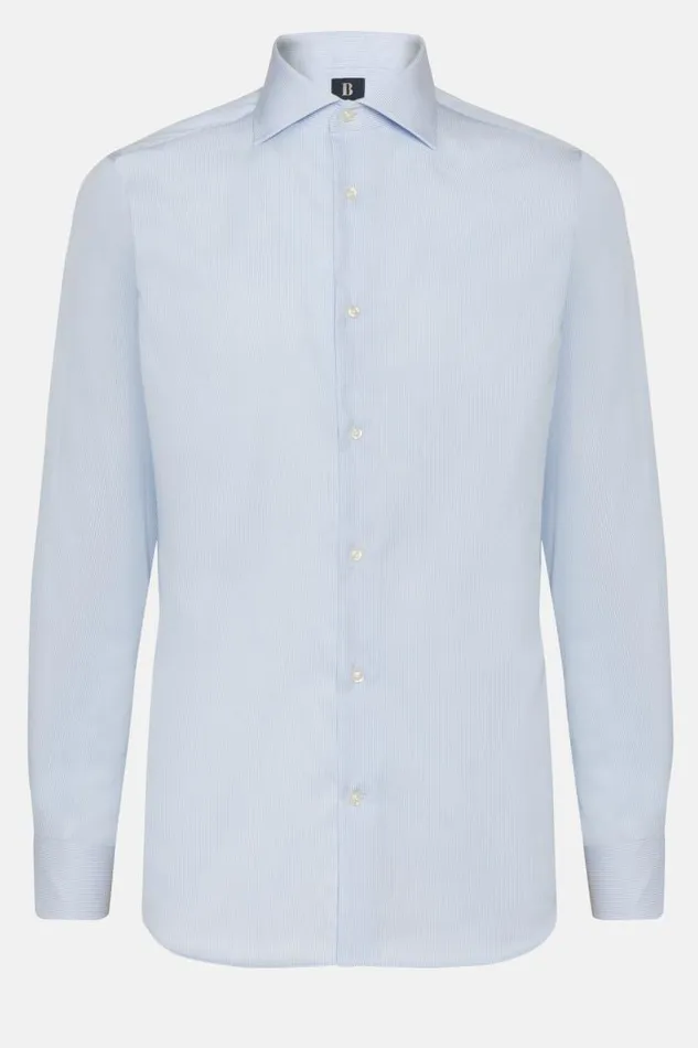 Dress Shirts Men Boggi Milano Regular Fit Sky Blue Striped Cotton Twill Shirt Light Blu Dress Shirts Men Boggi Milano Regular Fit Sky Blue Striped Cotton Twill Shirt Light Blu
