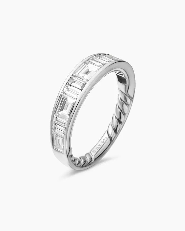 DY Eden Band Ring In Platinum With Diamonds 48mm Women David Yurman Band DY Eden Band Ring In Platinum With Diamonds 48mm Women David Yurman Band