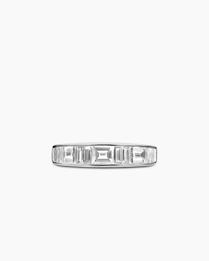 DY Eden Band Ring In Platinum With Diamonds 48mm Women David Yurman Band DY Eden Band Ring In Platinum With Diamonds 48mm Women David Yurman Band