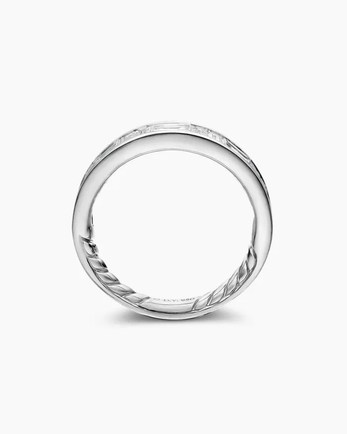 DY Eden Band Ring In Platinum With Diamonds 48mm Women David Yurman Band DY Eden Band Ring In Platinum With Diamonds 48mm Women David Yurman Band