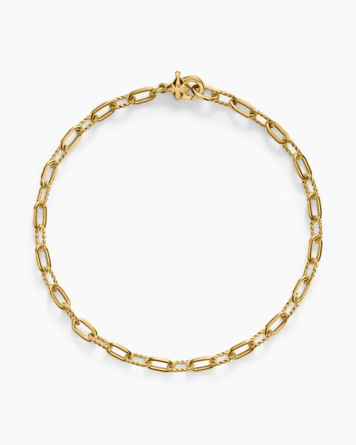 DY Madison Chain Bracelet In 18K Yellow Gold 3mm Women David Yurman Chain DY Madison Chain Bracelet In 18K Yellow Gold 3mm Women David Yurman Chain