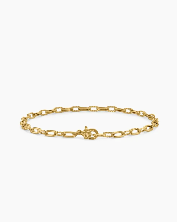 DY Madison Chain Bracelet In 18K Yellow Gold 3mm Women David Yurman Chain DY Madison Chain Bracelet In 18K Yellow Gold 3mm Women David Yurman Chain