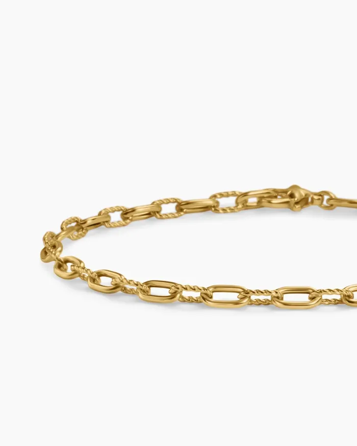 DY Madison Chain Bracelet In 18K Yellow Gold 3mm Women David Yurman Chain DY Madison Chain Bracelet In 18K Yellow Gold 3mm Women David Yurman Chain