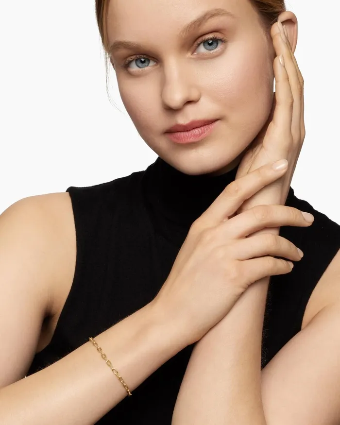 DY Madison Chain Bracelet In 18K Yellow Gold 3mm Women David Yurman Chain DY Madison Chain Bracelet In 18K Yellow Gold 3mm Women David Yurman Chain