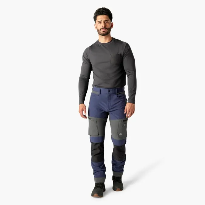FLEX Slim Fit Double Knee Tapered Pants NavyCharcoal Navycharcoal ngk Men Dickies Double Knee FLEX Slim Fit Double Knee Tapered Pants NavyCharcoal Navycharcoal ngk Men Dickies Double Knee