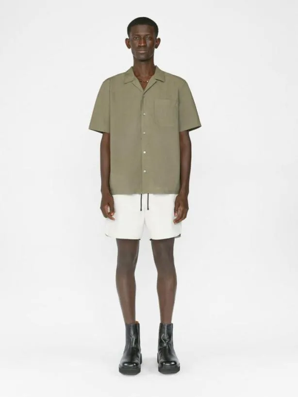 Frame Camp Collar Shirt In Old Green Old Green Men Shirts Frame Camp Collar Shirt In Old Green Old Green Men Shirts