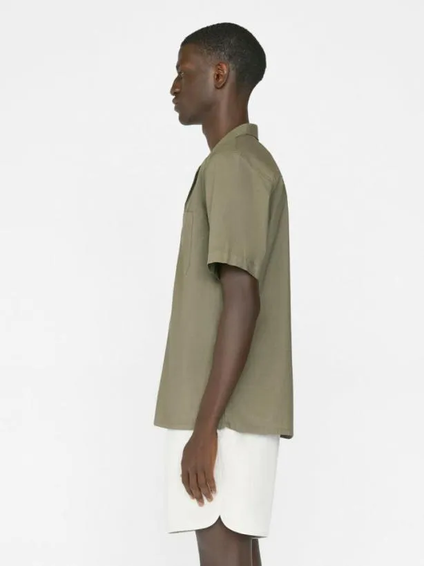 Frame Camp Collar Shirt In Old Green Old Green Men Shirts Frame Camp Collar Shirt In Old Green Old Green Men Shirts