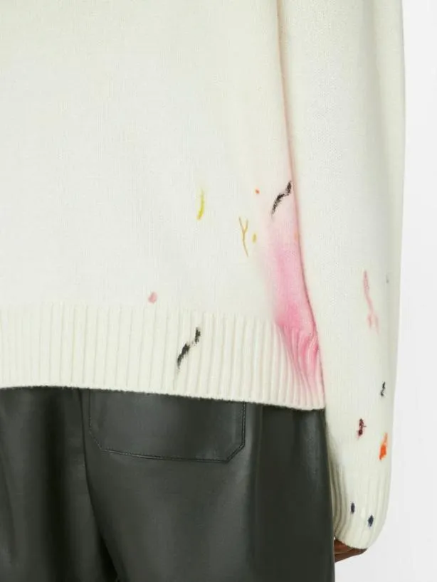 Frame Color Spray Sweater In Off White Multi Off White Multi Men Sweaters and Hoodies Frame Color Spray Sweater In Off White Multi Off White Multi Men Sweaters and Hoodies