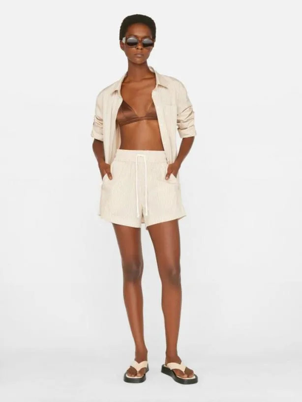 Frame Drawstring Lounge Short In Sand Multi Sand Multi Women Skirts and Shorts Frame Drawstring Lounge Short In Sand Multi Sand Multi Women Skirts and Shorts