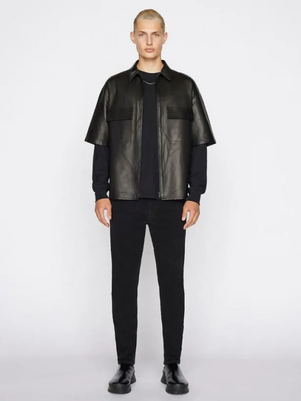 Frame L039Homme Slim Brushed Twill In Noir Noir Men Pants and Shorts Frame L039Homme Slim Brushed Twill In Noir Noir Men Pants and Shorts
