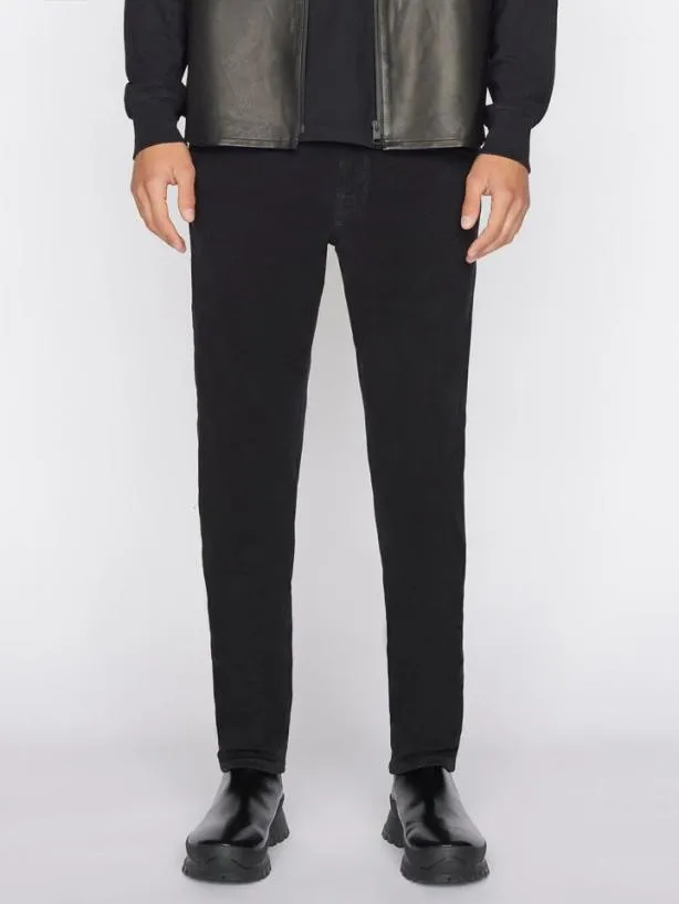 Frame L039Homme Slim Brushed Twill In Noir Noir Men Pants and Shorts Frame L039Homme Slim Brushed Twill In Noir Noir Men Pants and Shorts