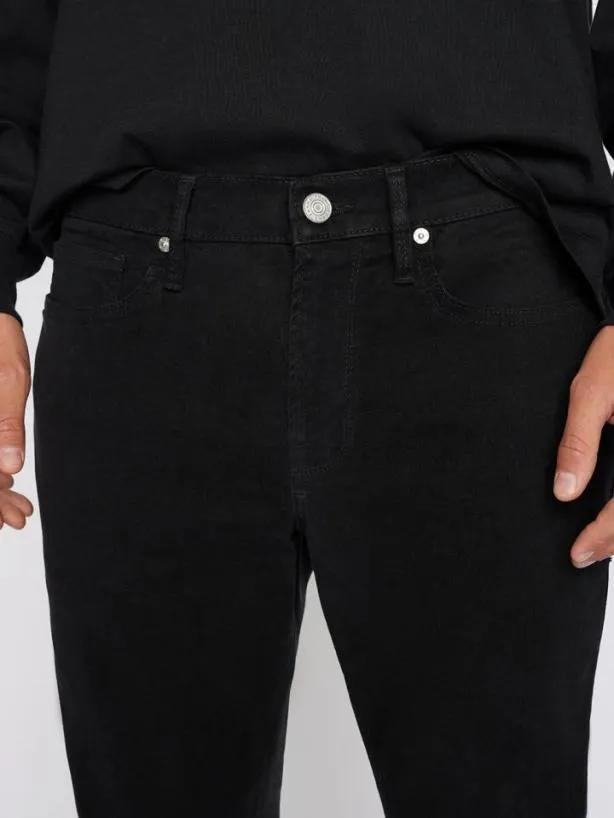 Frame L039Homme Slim Brushed Twill In Noir Noir Men Pants and Shorts Frame L039Homme Slim Brushed Twill In Noir Noir Men Pants and Shorts