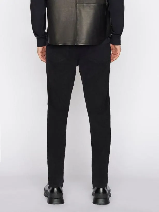 Frame L039Homme Slim Brushed Twill In Noir Noir Men Pants and Shorts Frame L039Homme Slim Brushed Twill In Noir Noir Men Pants and Shorts
