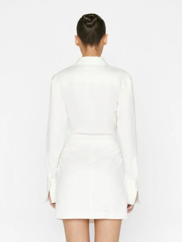 Frame Long Sleeve Twist Mini Dress In Off White Off White Women Dresses and Jumpsuits Frame Long Sleeve Twist Mini Dress In Off White Off White Women Dresses and Jumpsuits