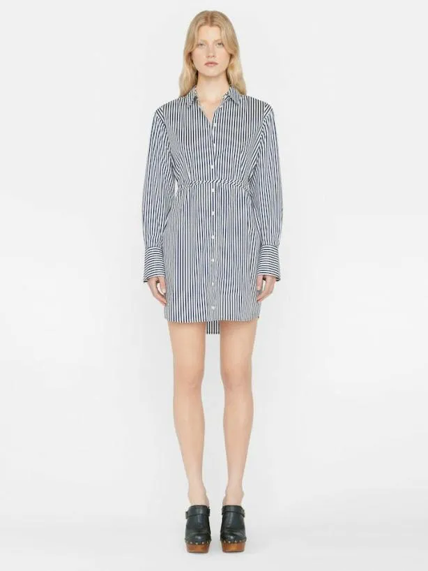 Frame Mini Shirt Dress In Blanc Multi Blanc Multi Women Tops and Blouses Frame Mini Shirt Dress In Blanc Multi Blanc Multi Women Tops and Blouses
