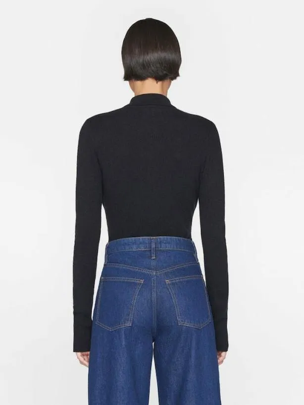 Frame Shrunken Cashmere Cardi In Noir Noir Women Sweaters Frame Shrunken Cashmere Cardi In Noir Noir Women Sweaters