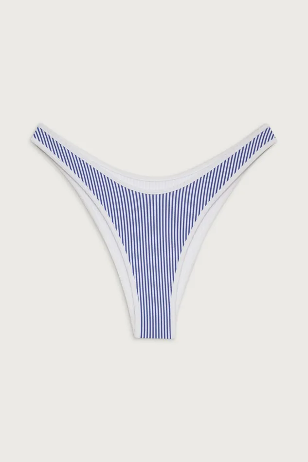 Frankies Bikinis Dove Striped Classic Bikini Bottom Ocean Stripe Women Bottoms