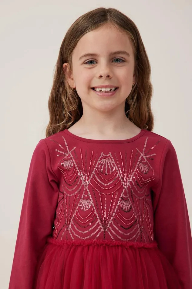 Girls Dresses Cotton On Iris Long Sleeve Dress Berrydeco Sparkle Girls Dresses Cotton On Iris Long Sleeve Dress Berrydeco Sparkle