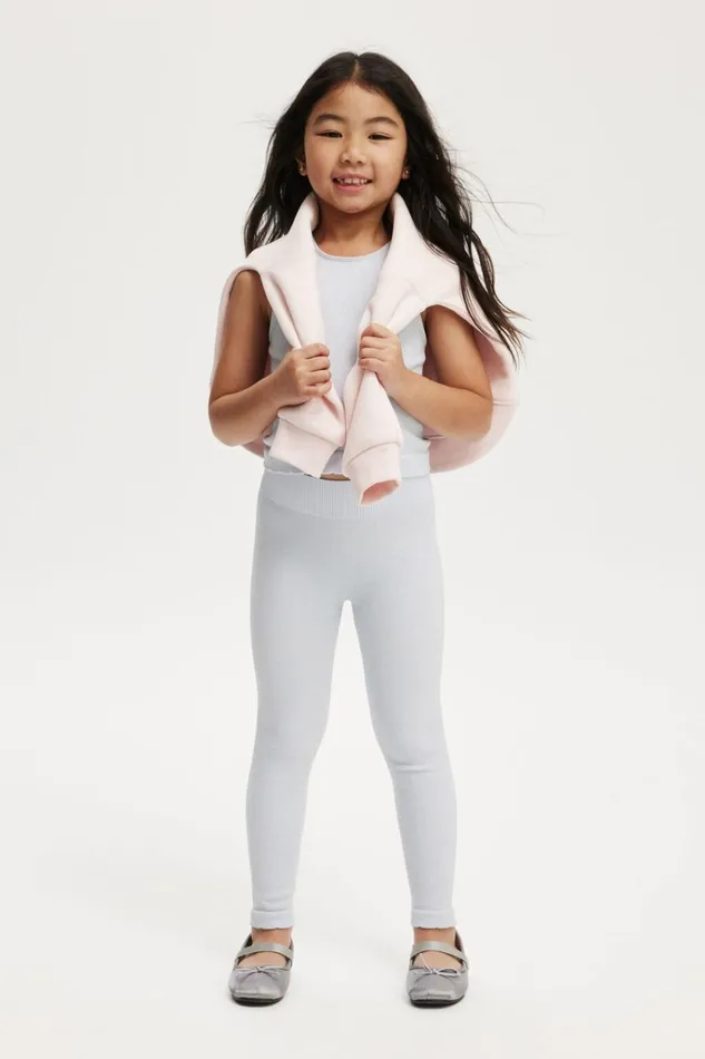 Girls Leggings Pants and Jeans Cotton On Imogen Seamfree Legging Morning Blue Metallicscallop Girls Leggings Pants and Jeans Cotton On Imogen Seamfree Legging Morning Blue Metallicscallop