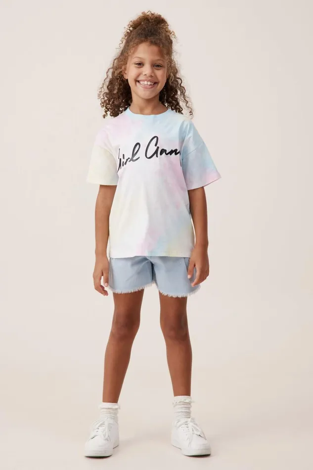 Girls Tops and TShirts Cotton On License Drop Shoulder Short Sleeve Tee Lcn Dis Girl Gangtie Dye Girls Tops and TShirts Cotton On License Drop Shoulder Short Sleeve Tee Lcn Dis Girl Gangtie Dye