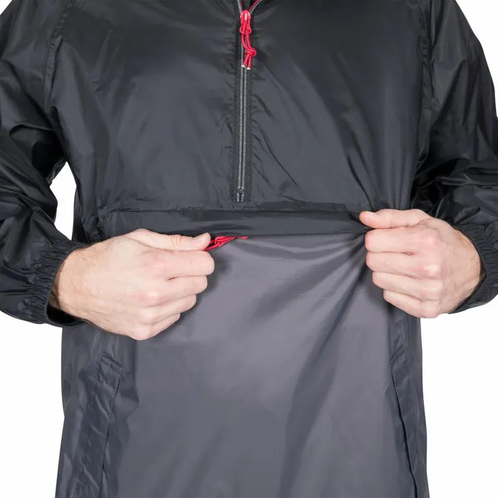 Gusty Waterproof Packaway Jacket Black Men Trespass Packaway Jackets