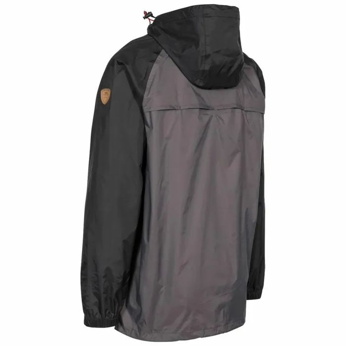 Gusty Waterproof Packaway Jacket Black Men Trespass Packaway Jackets