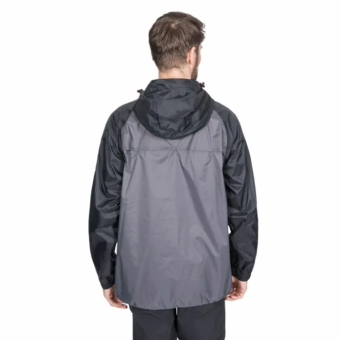 Gusty Waterproof Packaway Jacket Black Men Trespass Packaway Jackets