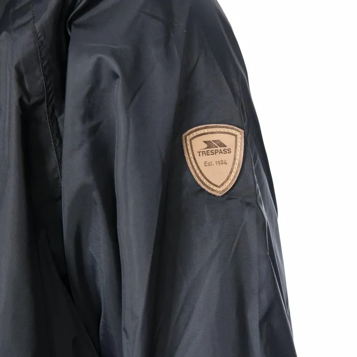 Gusty Waterproof Packaway Jacket Black Men Trespass Packaway Jackets