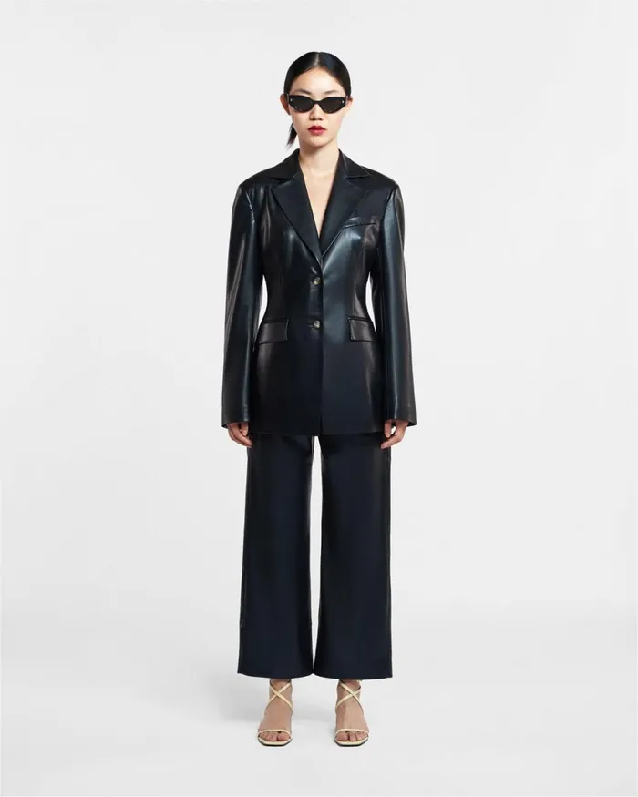 Hathi Black Women Nanushka Jackets and Blazers Hathi Black Women Nanushka Jackets and Blazers