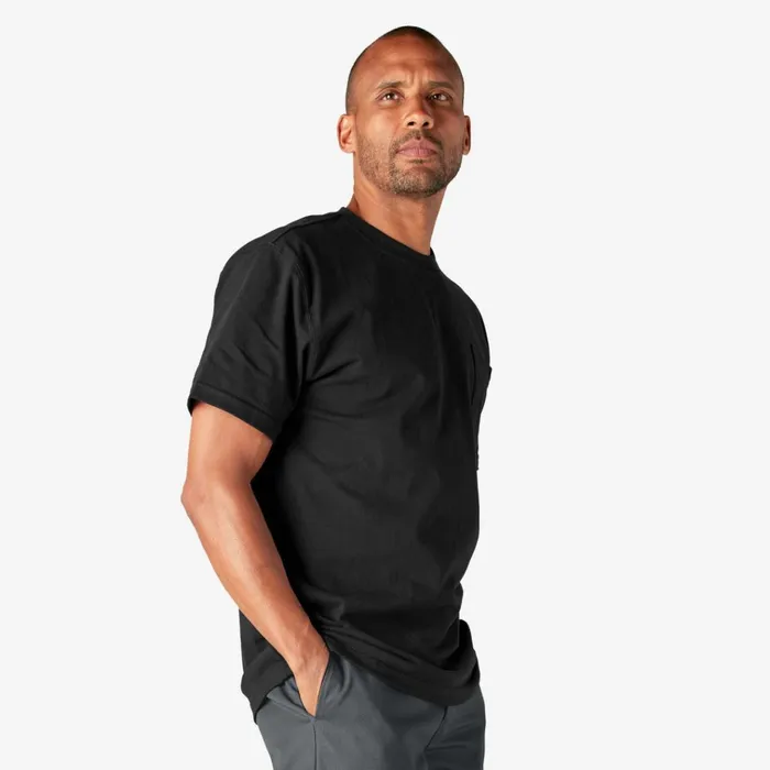 Heavyweight Short Sleeve Pocket TShirt Black Black bk Men Dickies Work Shirts Heavyweight Short Sleeve Pocket TShirt Black Black bk Men Dickies Work Shirts
