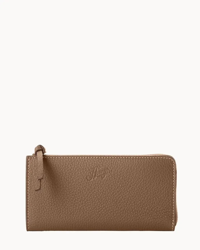 Henrys Zip Clutch Dark Taupe Women Dooney and Bourke Wallets