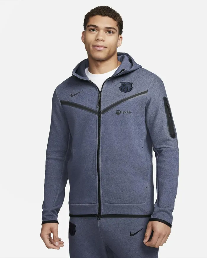 Hoodies And Sweatshirts Men Nike FC Barcelona Tech Fleece Windrunner Third Thunder Blueblack Hoodies And Sweatshirts Men Nike FC Barcelona Tech Fleece Windrunner Third Thunder Blueblack
