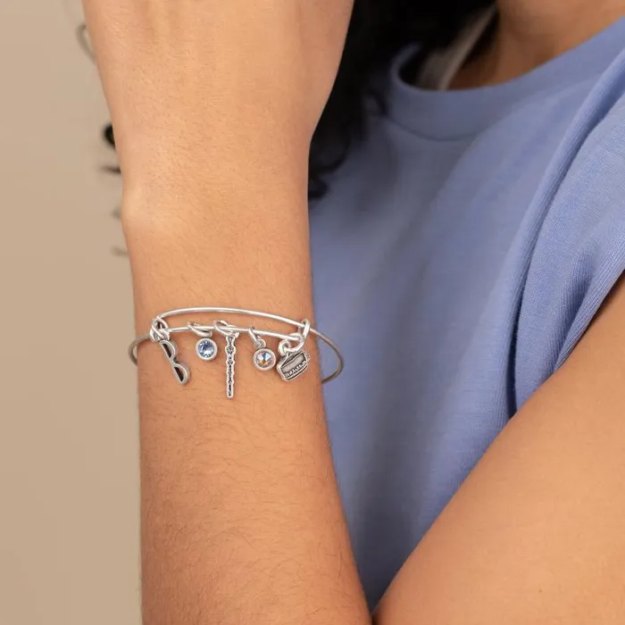 Iconic Women Alex And Ani Harry Potter Dumbledore MultiCharm Bangle Rafaelian Silver