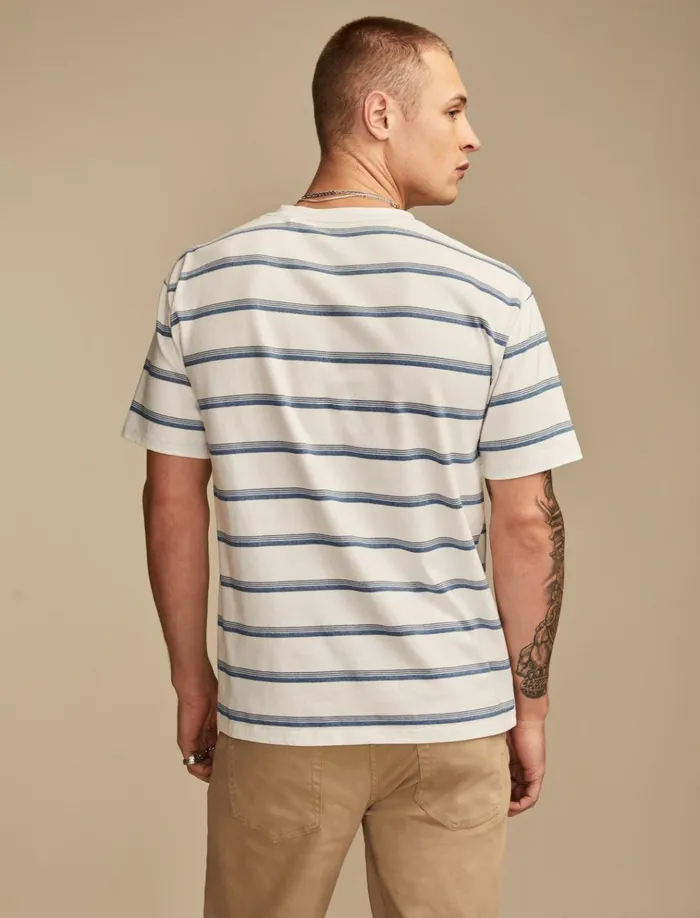 Indigo Stripe Tee Multi Men Lucky Brand Shirts and Tops
