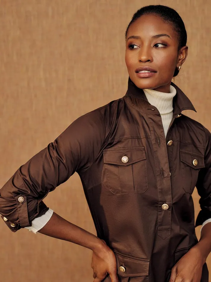 JMclaughlin Amber Dress Chocolate Women Dresses
