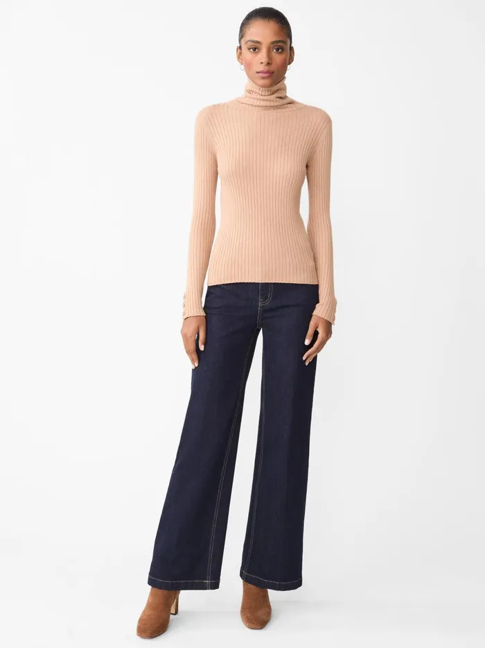 JMclaughlin Arlette Turtleneck Heather Camel Women Sweaters