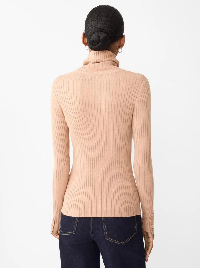 JMclaughlin Arlette Turtleneck Heather Camel Women Sweaters