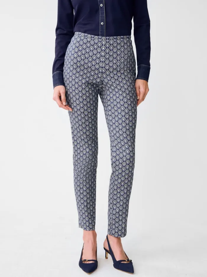 JMclaughlin Calliope Pants In Folk Blooms Navyoff White Women Pants JMclaughlin Calliope Pants In Folk Blooms Navyoff White Women Pants