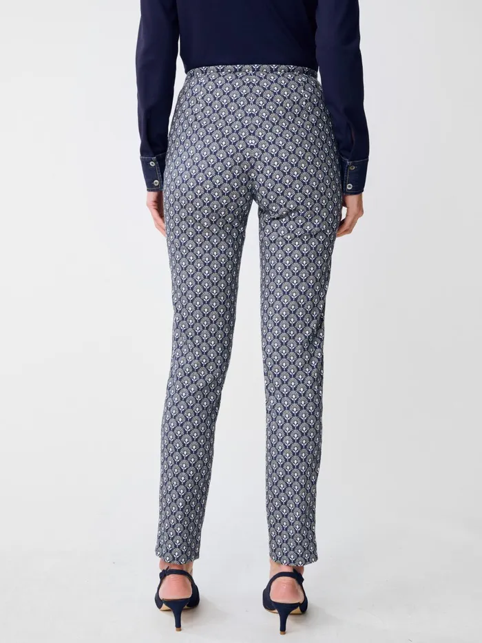 JMclaughlin Calliope Pants In Folk Blooms Navyoff White Women Pants JMclaughlin Calliope Pants In Folk Blooms Navyoff White Women Pants