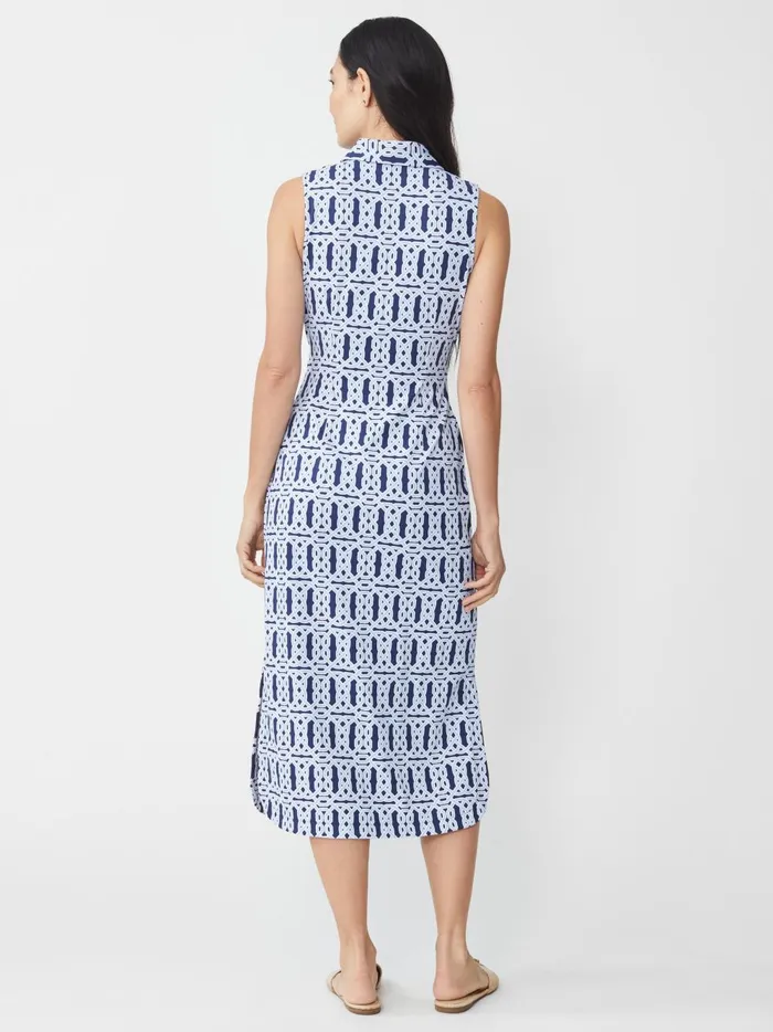 JMclaughlin Orla Sleeveless Dress In Mini Celtic Geo Navyblue Women Dresses JMclaughlin Orla Sleeveless Dress In Mini Celtic Geo Navyblue Women Dresses