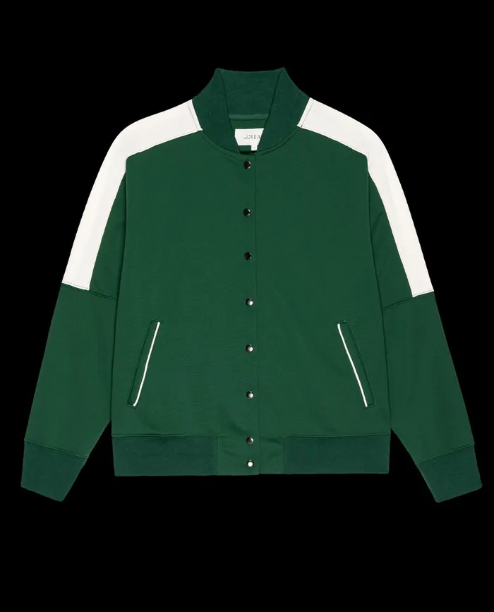 Jackets and Outerwear Women The Great The Track Jacket Clover Jackets and Outerwear Women The Great The Track Jacket Clover