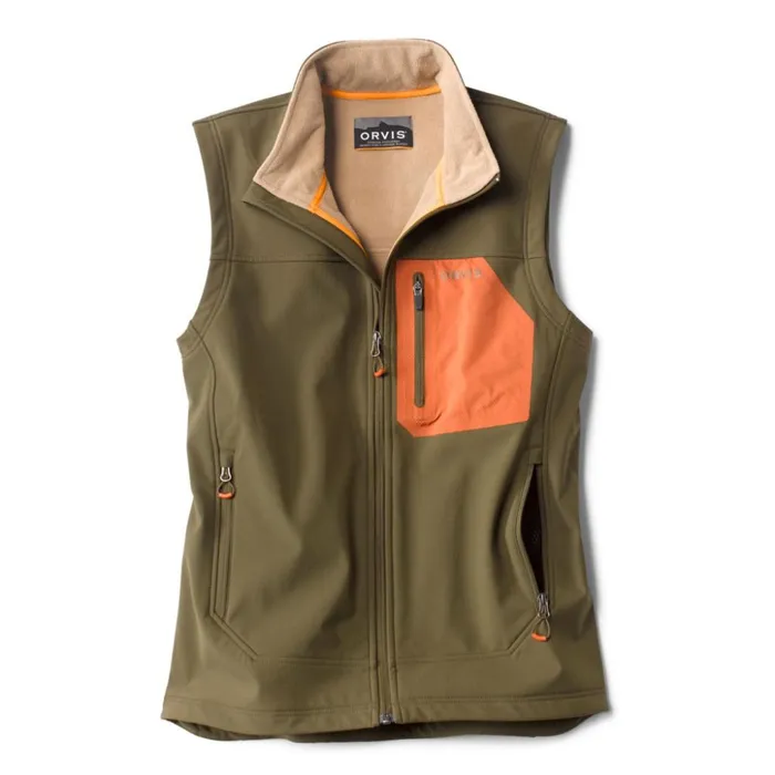 Jackets Men Orvis Tech Softshell Vest Tarragon