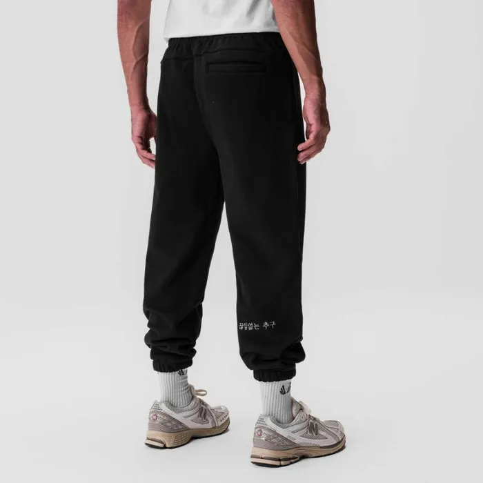 Joggers and Pants Men ASRV TechTerry Oversized Sweats Black 034stacked Wings034
